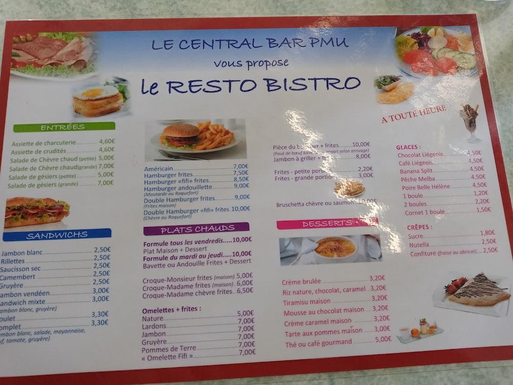 Le Central Bar - Menu Image 1